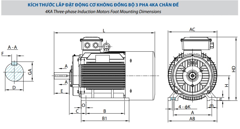 Motor điện 18,5kW tốc độ 980 r/min 6 cực