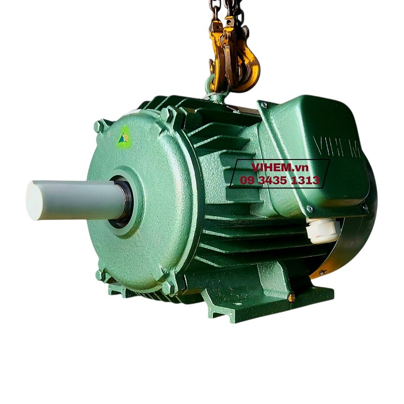 Động cơ điện 3 pha 7,5kW (10hp) 3K160L8-380/660V tốc độ 730 (~750) RPM motor điện cơ Hem Vihem
