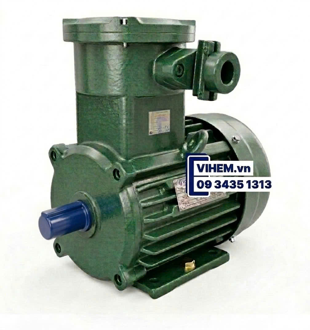 Động cơ điện 3 pha phòng nổ 0.55kW-2P (2850~3000)rpm-380V-(3PN80-2)-điện cơ HEM VIHEM