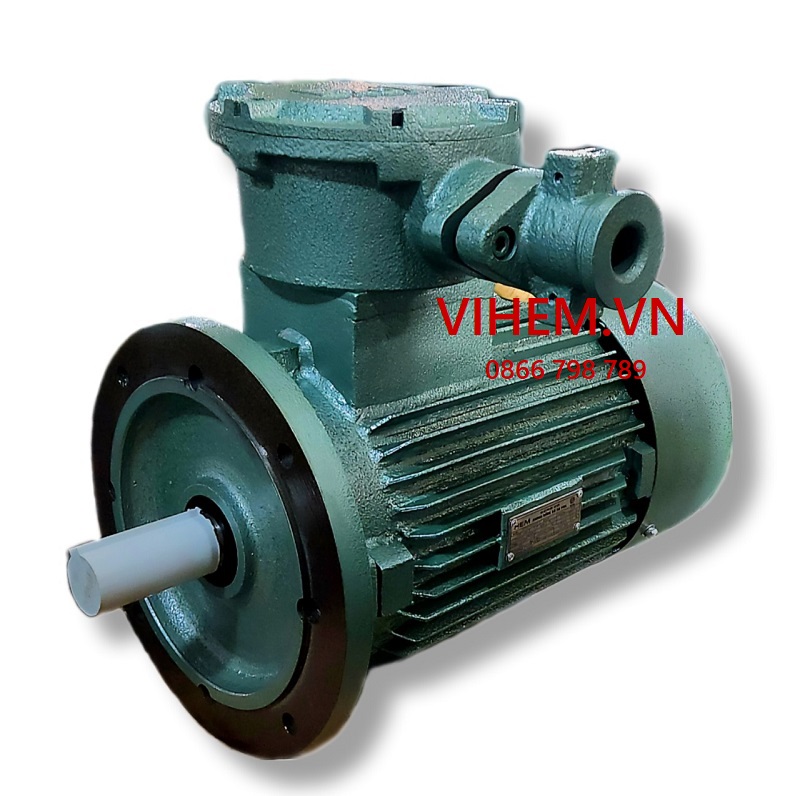 Động cơ điện 3 pha phòng cháy nổ VIHEM 7.5kW (10HP) – 4P-380V tốc độ 1500 rpm lắp đứng (mặt bích)
