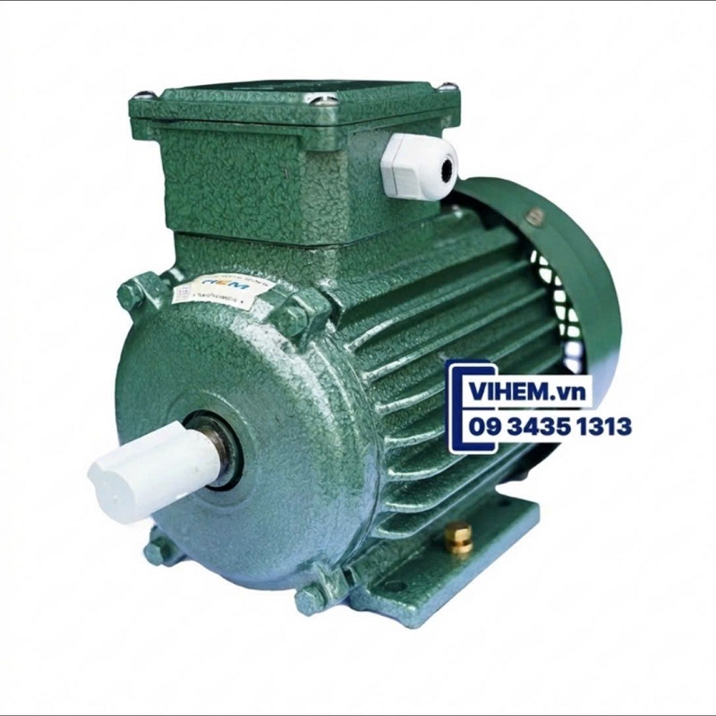 Motor điện 3 pha HEM VIHEM 0.37kW (0.5HP)-3K71-4P-380V-50Hz-B3 tốc độ 1390-1500 RPM
