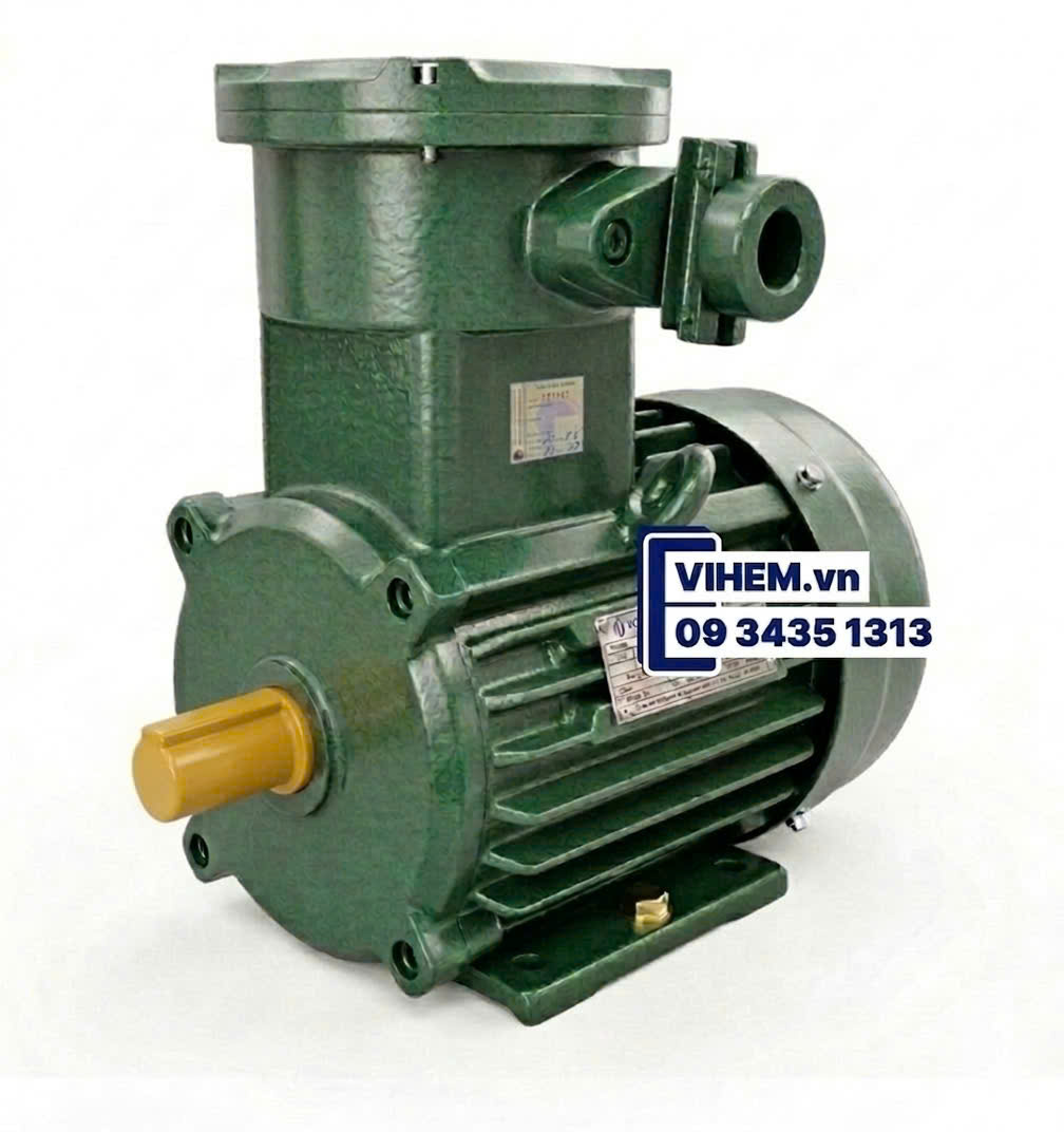 Động cơ điện 3 pha phòng nổ 0.55kW-4P (1390~1500)rpm-380V-(3PN80-4)-điện cơ HEM VIHEM